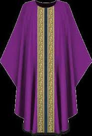 Purple chasuble made from lightweight Brugia 100% wool - St. Jude Shop