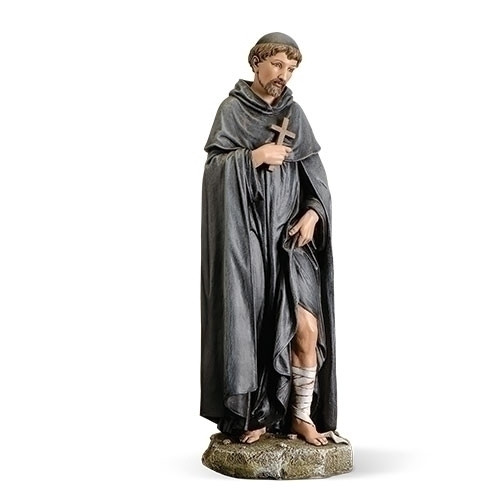Saint Peregrine 10 Inch Statue-Patron Saint of AIDS and Cancer. Resin/Stone Mix. Dimensions: 10"H x 3.5"W x 3.5"D