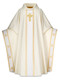 In Celtic, fabric of 100% man-made fibers. Monastic chasuble, 63" width, 53" length with inside stole. Woven banding with hand embroidered cross motif in relieft. 3" soft roll collar.  Available in  green, beige,  red, purple.  These items are imported from Europe. Please supply your Institution’s Federal ID # as to avoid an import tax. Please allow 3-4 weeks for delivery if item is not in stock.

 