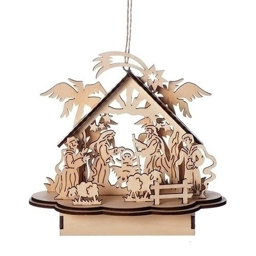 Laser Cut Nativity Ornament with Sheep - St. Jude Shop, Inc.