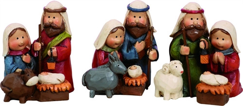 Choose from the assortment of 3 Nativity figures. Dimensions: 2.00" L x 1.50" W x 2.25" H. Select Donkey, Cow or Lamb. Each figurine is sold separately