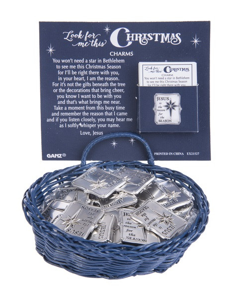 Look for Me At Christmas Tokens. Token has "Jesus is the Reason for the Season" and the Bethlehem Star. Saying starts with You won't need a star in Bethlehem this season, Ill be right here with you....." The dimensions of the token are: 1 1/8" W. x 1 1/4" H.