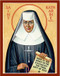 Small size measures 3"W x 4"H x  1/2"D. 
Large size measures 7 3/4"W x 9 3/4"H x 1/2"D
This St. Katharine Drexel Icon features the fourth American saint to be canonized by the Catholic Church. Saint Katharine was an advocate for the poor and oppressed. This sister from Philadelphia devoted her life to uplifting the minds and spirits of the Native and African Americans. These icon portrays St. Katharine Drexel as she was so often pictured in her habit and veil.  This icon of Saint Katharine Drexel is made with an exclusive Lumina Gold process, which gives the icon a deep, rich color over gold leaf backgrounds. The icon is mounted on wood and is keyholed for easy hanging. The St Katharine Drexel Icon has a non glare satin lamination and is washable. It is also protected with a UV vynal coating. Made in the USA!! 