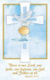 Inspirational Baptism Bulletins.  Bulletins measure 5.5" x 8.5". 100 per box (Gold Ink). Matching Holy Card and Certificate Available. "There is one Lord, one faith, one baptism, one God and Father of all." Ephesians 4:5-6