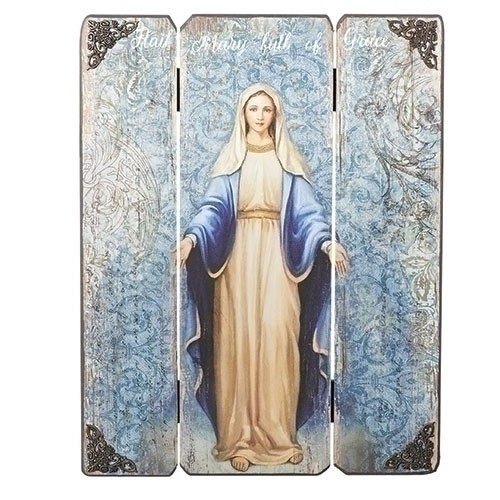 17"H Our Lady of Grace Panel. The Lady of Grace Panel is made of medium density fiberboard 