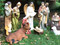 This 12-piece nativity set is perfect for indoor or outdoor use. The pieces are made with fiberglass-resin construction, hand painted, and measure an average of 27 inches. This set includes the holy family, a crib, three wise men, shepherd, angel, donkey, cow, and a sheep. While the set is durable, it is recommended to use a stable or cover for outdoor use. This is the perfect nativity set for your church.