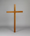 Solid Oak Wood Crosses. From 4' up to 10' tall made from solid wood, sanded smooth finish. Standard stain options are natural, light, meduim, and dark oak. Ships in two pieces, easy to assemble, notched fit, flush bold from rear of cross. Call for details about corpus option or custom corpus. 1 80 523 7604