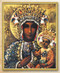 Italian art plaque of Our Lady of Czestochowa . Our Our Lady of Czestochowa measures 8" x 10". the plaque is laminated and has gold trim on a thick board. Gift Boxed