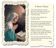 Mary praying Holy Card featuring gold foil embossed linen finish stock.
Artwork by Fratelli Bonella.
Nurse's prayer on the back.
Card size: 2.0" x 4.0" (51mm x 102mm) 2" x 4".
Made in Italy 