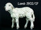 1902/17.  Demetz Brand Fiberlgass or Lindewood Baby Lamb. Direct from world famous "Art Studio Demetz" in Italy. These Fiberglass or Lindenwood figures have remarkable detail and are all hand painted by our Italian artists. Each Lamb is sold SEPARATELY