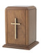 Wood Memorial Urn With Cross