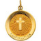 If you are looking for a great keepsake for your child to celebrate and remember their Confirmation, this 14K gold pendant is the perfect choice. The beautiful gold pendant is intricately detailed.   This 14K gold pendant includes the words “Confirmation” and an image in the center.  The pendant is 1" inches, making it the perfect size.  This gold pendant makes a perfect gift for your child’s Confirmation. Add this gold pendant to your own chain or 14K gold chain sold separately Item #68-4118.

 