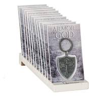 3.5" Armor of God Shield Key Chain. Key chain is made of zinc alloy and is lead free. Great for Confirmation or RCIA gift!