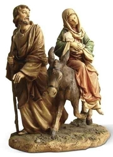 Close-up image of the Holy Family Flight Into Egypt Figure sold by St. Jude Shop.