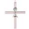 6.50"H Pink Baby Cross from the Caroline Collection. Made of zinc alloy and lead free. 