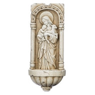 Holy Innocence Garden Font from Joseph Studios. This beautiful Holy Innocence Garden Font is a perfect addition to your indoor or outdoor garden. The 10.25"H garden font is made of a resin/stone mix. 