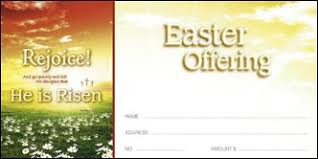 Rejoice! (Go quickly and tell His disciples that) He is Risen.  Standard Offering Envelopes (3 1/8" x 6 1/4"). Price per 100