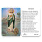 Laminated prayer card with gold foil embossed medal design on card. Don't Quit Prayer on reverse side. Approximately 2 1/4 x 3 1/4 inches. Printed in Italy