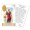 Prayer to St. Apollonia Holy Card. Patron Saint of Dental Ailments.  This beautiful patron saint card is laminated with gold foil embossed medal design with appropriate prayer on reverse side. Prayer card is made in Milan, Italy.  Measures: 2 3/8 x 3 1/2”.