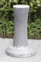 Cast Stone Contemporary Pedestal . Measurements: Height:26" Top Diameter :9" Base Diameter:16". Weight: 102 lbs. Made to order.... Allow 3-4 weeks for delivery. Made in the USA! Pedestal shown in Old Stone