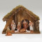 Fontanini Nativity 8 Piece, 5in Scale Nativity. This 8 Piece Fontanini Nativity comes with an Italian Stable made of wood,moss, bark and polymer. Stable measurements are: 11.22"H X 15.75"W X 7.85