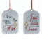 4.5" Religious metal tag. Choose Jesus is the Reason for the Season or Wise Men Still Seek him.  Made of metal with red ribbon for easy hanging. Great for class gifts! Dimensions: 4.5"H 3"W 0.25"D. Choose One!
