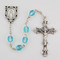 March ~ Aqua
Fired Polished Glass Birthstone Rosaries with Miraculous Medal Centerpiece. Rosary is comprised of 6 millimeter fire polished glass beads. The Centerpiece is a silver oxidised Miraculous Medal  and a silver oxidised Crucifix.  Packaged in a deluxe gift box.