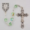 August ~ Peridot
Fired Polished Glass Birthstone Rosaries with Miraculous Medal Centerpiece. Rosary is comprised of 6 millimeter fire polished glass beads. The Centerpiece is a silver oxidised Miraculous Medal  and a silver oxidised Crucifix.  Packaged in a deluxe gift box.