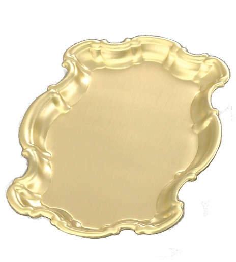 Brass/lacquer Tray. Measurements: 9 1/4" x 6". 
