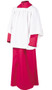 Red ~ Snap Front or Button Front. 65% Polyester/35% cotton. 