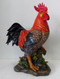 17" Heaven's Majesty Nativity Rooster - made of fiberglass and resin. Suitable for indoor and outdoor use. This 17in. rooster is the perfect piece to add to your 39" Heaven's Majesty Nativity Set (item #53398).  According to legend the rooster has only crowed once at mid-night. This was to announce the birth of the Baby Jesus. For this reason, Spanish and Latin American Countries call their midnight mass on Christmas Eve the Mass of the Rooster, or Misa del Gallo.

 