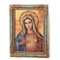 7.25"H Immaculate Heart of Mary Icon Plaque/Panel. Panel is made of a medium density fiberboard. Dimensions: 7.25 x 6.5"W x 2"D.