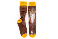 These Resurrection socks have a color palette to remind you of Jesus’ death and burial in the tomb; and the rays of light remind us of His conquering of death and great act of salvation! Each and every Sunday is a mini-Easter and we should celebrate as such. These socks will be the perfect reminder any day of our hope in eternal life! Material: Approx. 75% Cotton, 23% Nylon, 2% Spandex. Adult One Size - Fits most Men's size 5-11 and Women's size 7-12)