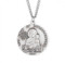 Sterling Silver Round  Our Lady of Czestochowa Medal. Sterling silver medal comes on an 24" Genuine rhodium plated curb chain.  A deluxe velour gift box is included. Dimensions: 1.1" x 1.0" (29mm x 26mm). Solid .925 sterling silver. Weight of medal: 7.7 Grams. Made in the USA. 