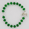 May ~ Emerald - Youth sized 6 1/2" Birthstone Angel Bracelets for Children.  6mm glass  beads with pearl, glass and silver angel.   Gift Boxed and Made in the USA!