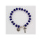 September ~ Sapphire - 7 1/2" Adult Birthstone Bracelets.  Real crystal 6mm glass beads crystal spacer beads. Real crystal capped Our Father bead. Miraculous medal and crucifix are oxidised silver. Bracelet comes carded.  Made in the USA!
