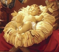 50" Scale figures of The Infant Jesus in the Manger.  Manger and Baby Jesus can be sold as a set or separately.   Nativity Figures are created in a Marble Based Resin