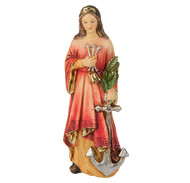Saint Philomena Cold Cast Resin 4" Hand Painted Statue Boxed