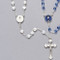 16" White Communion Rosary With 6 MM Heart Shaped Beads