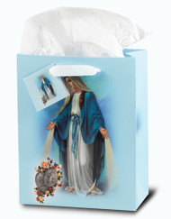 ﻿Small Our Lady of Grace Inspirational Gift Bag. Designed in Italy by the Studios of Fratelli Bonella. 3 3/4" x 5" x 2"