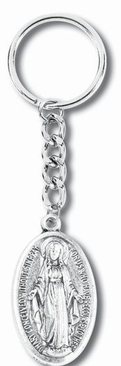 1.5" Miraculous Medal Key Ring, Imported from Italy