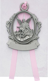 Engravable Guardian Angel Crib Medal 