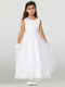 This white First Communion dress features a tulle bodice with an embroidered applique and three layer Organza skirt. The back of this tea length sleeveless dress features a zipper closure and tie back to ensure the perfect fit. This dress comes in a variety of girls sizes up to 20x. Order your perfect fit today from St. Jude’s Shop!
Tulle Bodice with Beaded Embroidered Applique
Rhinestone Trim on Waist
Three Layers Organza Skirt
Zipper Closure 
Tie Back 
Tea Length Accessories Sold Separately
Made in the U.S.A
3 Dress Limit Per Order

 
