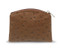 Brown 3.25" x 4" Ostrich Skin Pattern Rosary Pouch with Anti-Tarnish Lining.  Rosary not included! 
