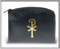 Black 2.5" x 3" Calf Grain vinyl  Rosary Pouch. Chi rho design on front of pouch. Rosary case has a zipper closure. Rosary not included! 