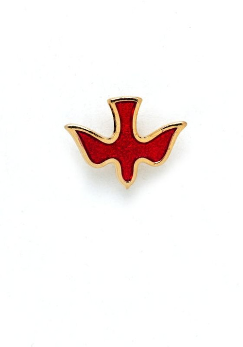 Red Enamel Holy Spirit Dove Lapel Pin St. Jude Shop, Inc.