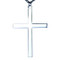 4" x 2 3/4" Silver plated pectoral cross with chain - St. Jude Shop
