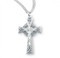 Sterling Silver Celtic Crucifix Pendant. Sterling silver celtic crucifix pendant comes on a 20" genuine rhodium plated endless curb chain. Dimensions: 1.2" x 0.7" (31mm x 18mm). Weight of medal: 2.8 Grams. Made in USA. Celtic Cross Crucifice Pendant comes in a deluxe velvet gift box.