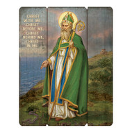 This Wood Pallet Sign features beautiful artwork by Michael Adams design and is great for home décor and also is a great way to remember the Saint.
-- Wood -- 12" W x 15" H x .75" D 
