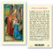 Prayer to St Blaise Laminated Holy Card, Patron of Throat Diseases